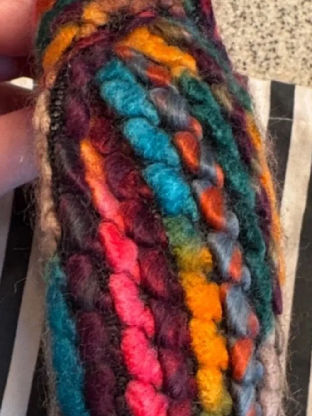 Lele Sadoughi Desert Rainbow Mixed Yarn Knotted Headband NEW